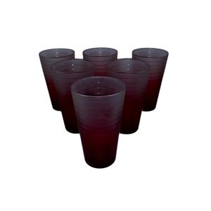 Frosted TGI Friday Smoke Red White Fading w/ Rings